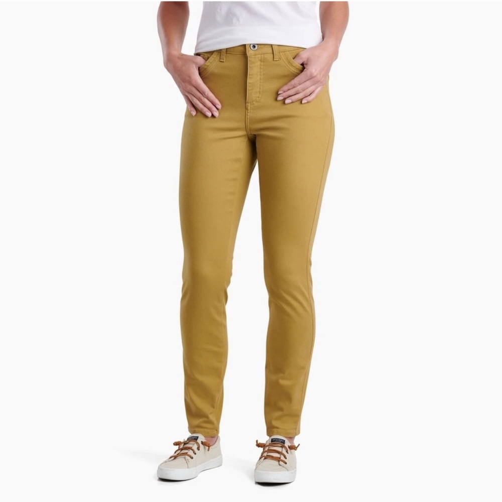 Kuhl Women's Mustard Skinny Jeans with streamlined Fit size: 14 R